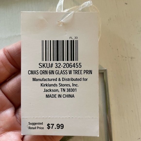 SET OF 2 KIRKLANDS GLASS TREE XMAS ORNAMENTS NWT - Picture 12 of 12